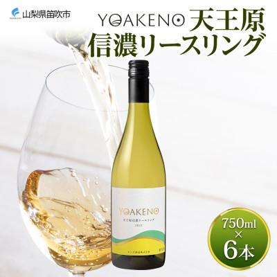 ふるさと納税 笛吹市 山梨県 YOAKENO 天王原信濃リースリング 750ml×6本 白ワイン 辛口 モンデ酒造 笛吹市