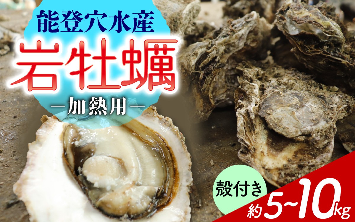 
                  【選べる容量】奥能登 河端水産の岩牡蠣 約5kg ～ 10kg（殻付き・加熱用） /  牡蠣 かき カキ 岩ガキ いわがき 岩牡蠣 魚介類 魚貝類 貝 海の幸 海のミルク オイスター 海鮮 国産 穴水町 奥能登 能登半島 旬 
                