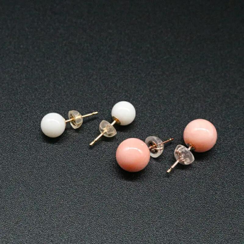 【珊瑚】 ピアス  ヒメ珊瑚 K18G