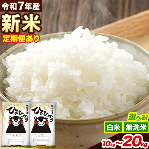 【ふるさと納税】新米 令和7年産 選べる 無洗米 白米 定期便 内容量 ひのひかり 10kg 15kg 20kg 《出荷時期をお選びください》 熊本県産 無洗米 白米 精米 ひの 送料無料 熊本県 山江村 SDGs むせんまい 米 コメ こめ 国産 ランキング 楽天スーパーセール お買い物マラソン