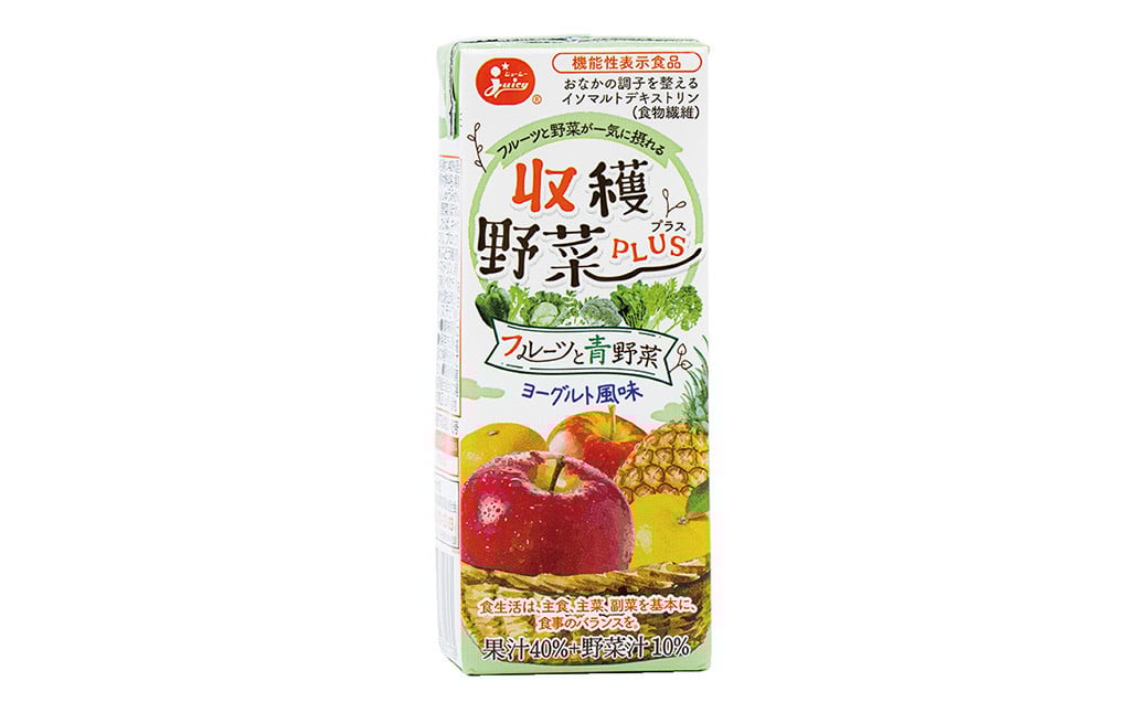 
            収穫野菜PLUS フルーツと青野菜 200ml×24本 計4.8L 飲み物 飲料 ドリンク ヨーグルト風味 機能性表示食品
          
