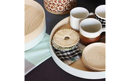 〈畑漆器店〉BORDER TRAY B natural トレイ1枚【高島屋選定品】 おぼん トレー F6P-3248