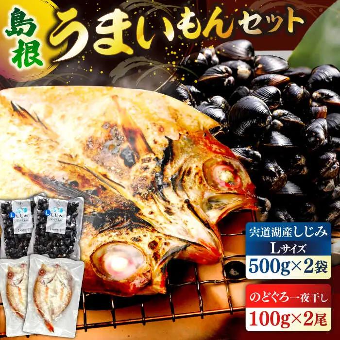 【先行予約】【2026年9月中旬以降順次発送】しじみ 島根のうまいもんセット！宍道湖産冷凍大和しじみ　L500g×2　山陰沖産のどぐろ一夜干し100g以上×2 島根県松江市/平野缶詰有限会社[ALBZ030] しじみ しじみ