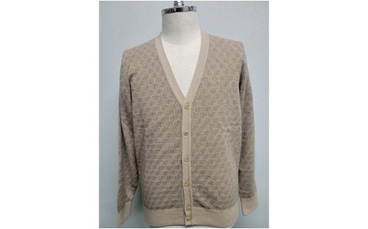 
                  MKMT2301　MEN’S　地柄配色カーディガン ベージュ/Mサイズ ニット ファッション おしゃれ 日本製 秋 冬 プレゼント ギフト MKブランド
                