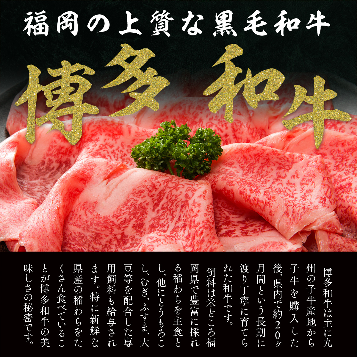 【A4～A5】博多和牛しゃぶしゃぶすき焼き用【厳選部位】400g　AO003