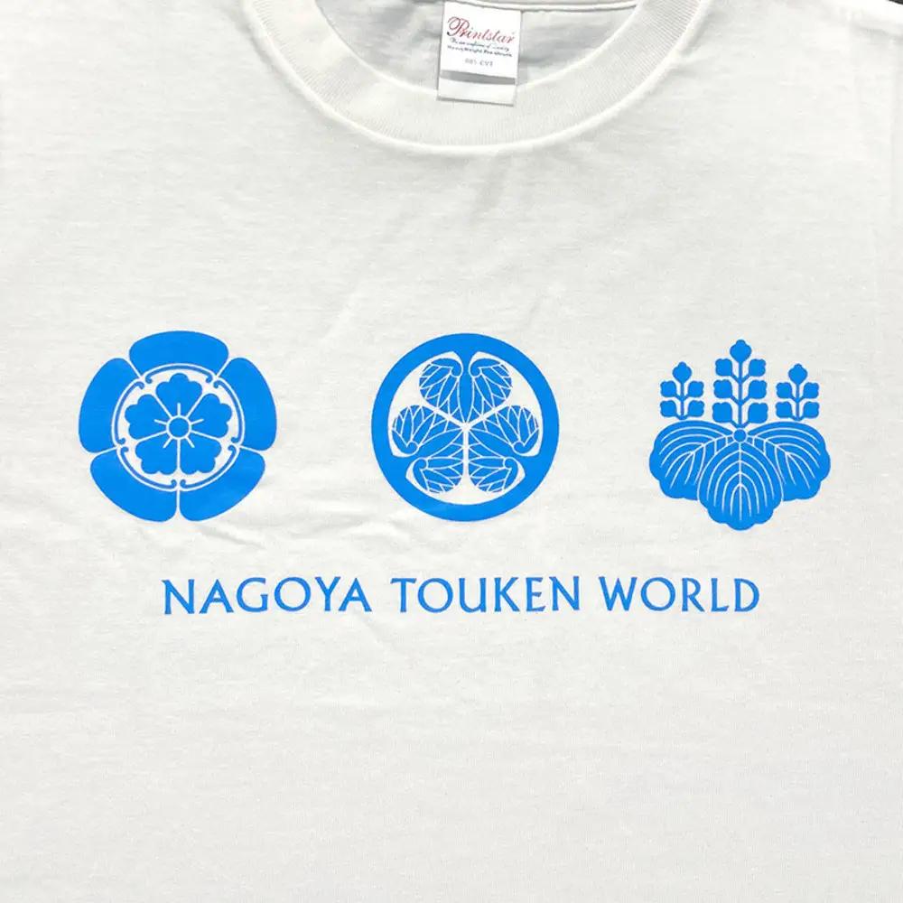 オリジナル【三英傑家紋Tシャツ】XLサイズ（ホワイト）／名古屋刀剣博物館