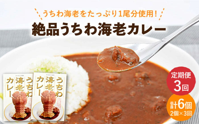 
【全3回定期便】【ウチワエビ1尾分！！】絶品 ウチワエビカレー 計6個（2個セット/回） [KAA291]
