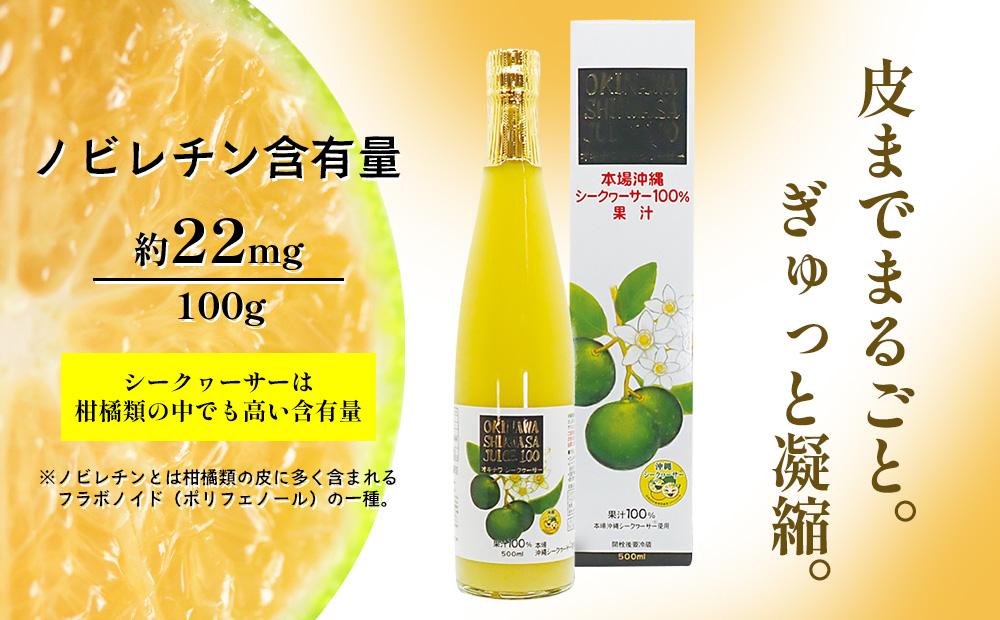 オキナワシークヮーサー100％ 500ml×2本セット
