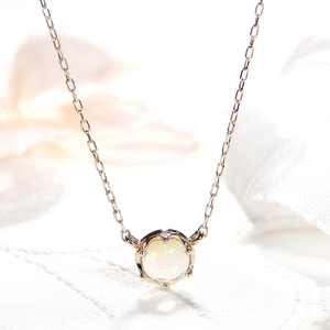 K10YG クラウンオパールネックレス(Fph011)