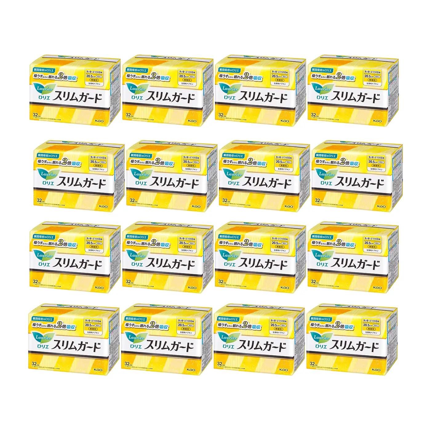 ロリエスリムガード　多い昼～ふつうの日用 羽なし　32枚入×16個｜ ロリエ 生理用品 ナプキン