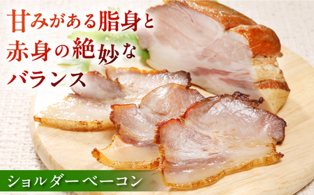 【全6回定期便】【結着剤・発色剤・保存料不使用】 放牧豚 ハム・ベーコンセット（各180g） 《厚真町》【ファーマーズファクトリー株式会社】 ハム ベーコン モモ 豚肉 ブロック 冷凍配送 セット 詰