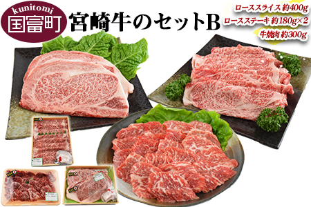 ＜宮崎牛のセットB＞翌月末迄に順次出荷【 牛 牛肉 詰め合わせ BBQ 焼き肉 焼肉　しゃぶしゃぶ 鍋 すき焼き ステーキ スライス 国産 黒毛和牛 】