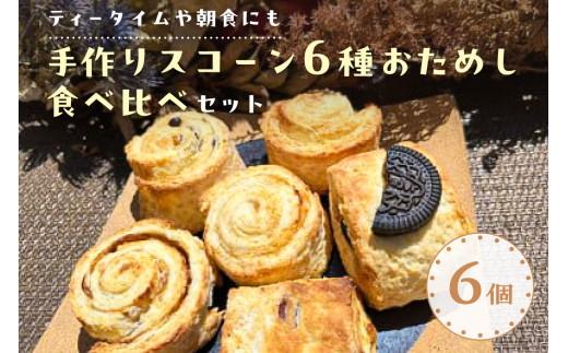 【ティータイムや朝食にも】手作りスコーン6種おためし食べ比べセット ns068-002【焼き菓子 食べ比べ】