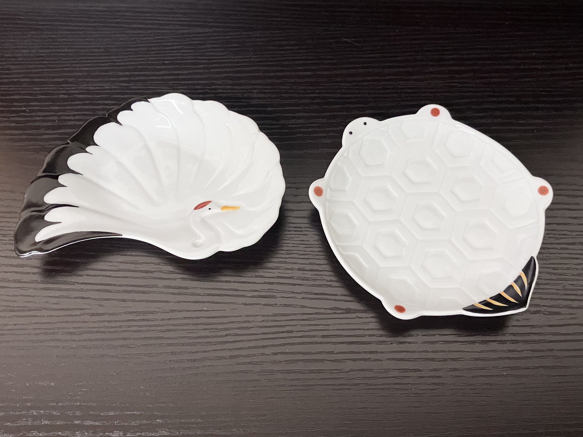 伊万里焼 鶴・亀取皿セット 165-H1071