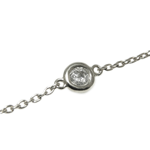 PT900「一粒石」ダイヤチェーンブレスレット【0.10ct-1】