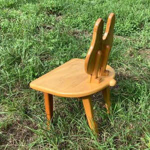【子供用うさぎイス】木工房の職人が作った木製のこども椅子 1脚 いす