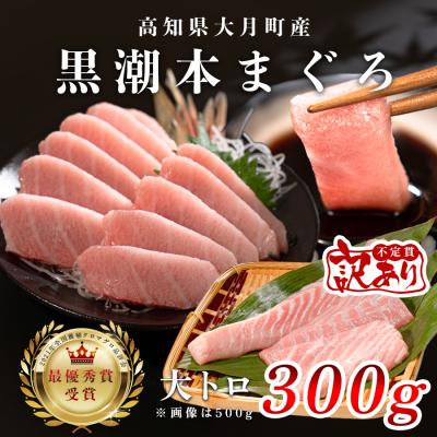 ふるさと納税 大月町 【訳アリ】養殖本マグロ 大トロ 300g 黒潮本まぐろ 刺身用 小分け柵 受賞実績 高知県大月町