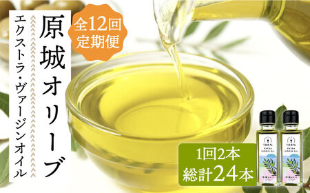 【12回定期便】原城オリーブエクストラヴァージンオイル100ml2本/オリーブオイルオリーブオイルオリーブオイルオリーブオイルオリーブオイルオリーブオイルオリーブオイル/ミナサポ[SCW051]