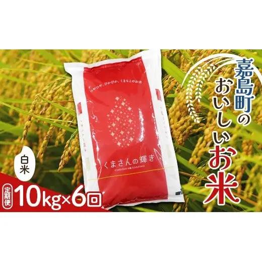 FK7-0275_【6カ月定期】【嘉島町産】くまさんの輝き 10kg 米 お米 コメ ごはん ご飯 食品 九州 熊本県 熊本 嘉島