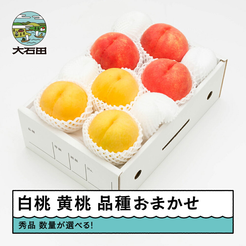 【ふるさと納税】 【先行予約】 もも 白桃 黄桃 有袋黄桃 秀品 詰め合わせ 品種おまかせ 化粧箱入り 数量選べる 2kg 3kg 5kg 2026年産 送料無料 フルーツ 果物 アソート大石田 ns-mohot ※沖縄・離島への配送不可