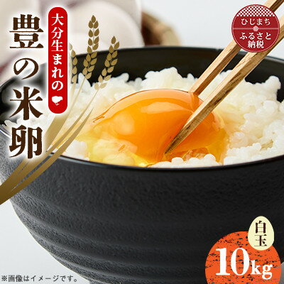 【ふるさと納税】大分生まれのAW飼い有精卵「豊の米卵」10kg(白卵)【配送不可地域：離島】【1714035】