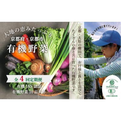ふるさと納税 京都市 ◆全4回定期便◆【つくだ農園】《有機JAS認証 有機野菜10品入り》