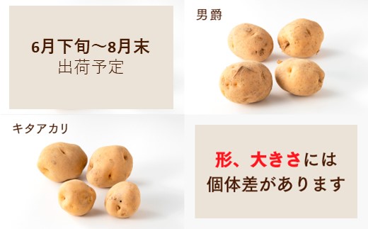 A1691.【夏季限定】立花山で育てた「新じゃがいも」2種味くらべセット（約4kg）
