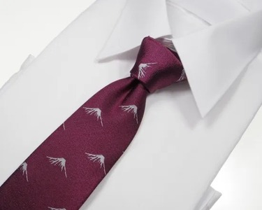 ネクタイ　富士桜工房　末広がり富士（臙脂）