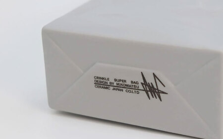 【瀬戸焼】ニュークリンクルスーパーバッグ#2 花器 グレー 【セラミック・ジャパン】 / 花瓶 インテリア ギフト プレゼント / 瀬戸市[BBBC016]