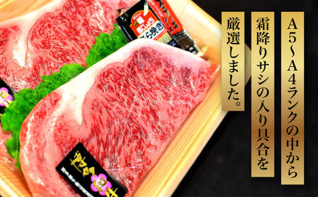 【全6回定期便】【化粧箱入】博多和牛A5?A4 ロースステーキ 200g×2枚（計400g）　ソース・塩胡椒付《築上町》【株式会社マル五】[ABCJ097] 和牛ステーキ 和牛ロース おすすめ和牛 定