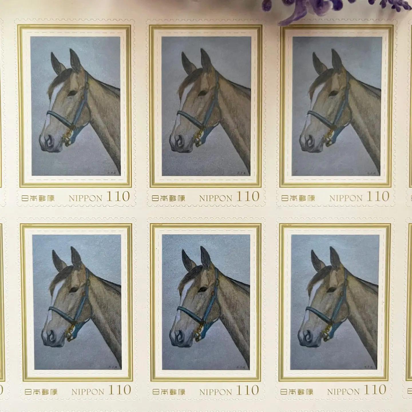 馬の切手3種セット BIBN003 切手 競馬