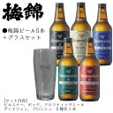 【ふるさと納税】梅錦ビール 5本 ＋ グラスセット