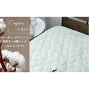 【ふるさと納税】オーガニックコットン先染ガーゼ敷パッド　シングル（100×205cm）グリーン　SOG-1S-GR
