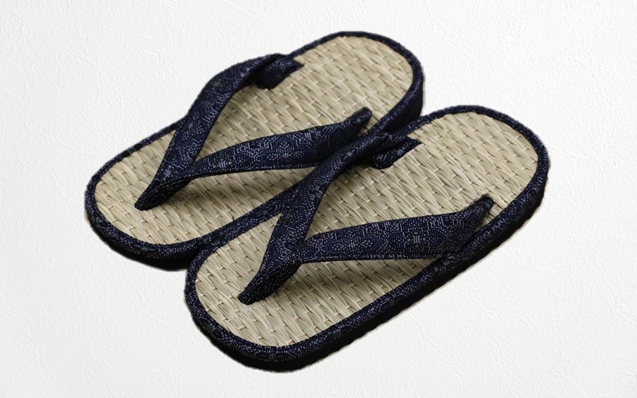 呉服屋さんの七島イ雪駄（男性用フリーサイズ）・通