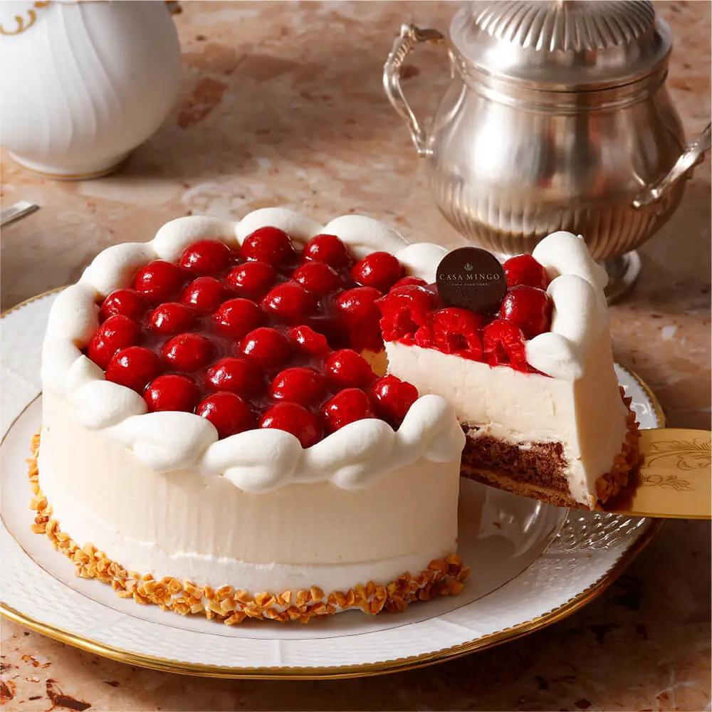 高級洋菓子 シュス木苺レアチーズケーキ20cm シュス レアチーズ ケーキ ホール 木苺 ギフト 誕生日 バースデー 20cm 