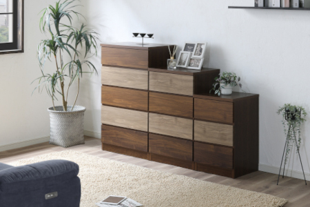 スリムチェスト ワルツ 幅50-4段 隙間収納【諸富家具】：B910-002