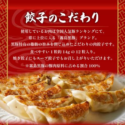 ふるさと納税 下関市 訳あり 霧島黒豚肉100%肉餃子 12粒×10パック(120粒) 冷凍 小分け 黒豚餃子 IR004 |  | 01
