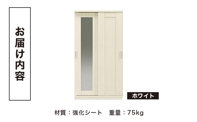 Most（モスト）幅100 ミラー戸 シューズボックス ホワイト【北海道・東北・沖縄・離島不可】CN058-WH