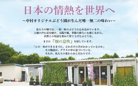 ぶどうジュース 100%  G20大阪サミット提供 中村オリジナルぶどう園 砂糖不使用 無添加 無加水 世界が認めた高級ストレートジュース ギフト 贈答品 日本製 国産ぶどう使用 限定 大阪 河内長野