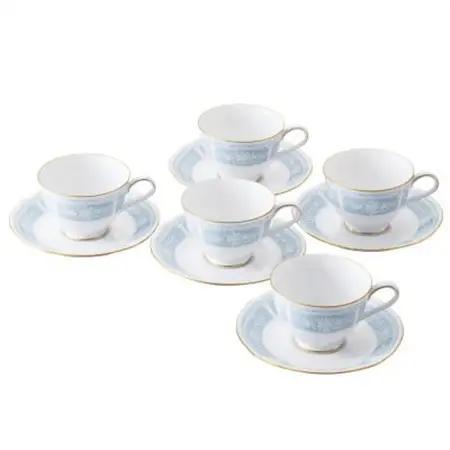 ノリタケ【レースウッドゴールド】カップ＆ソーサー(5客)【1637809】