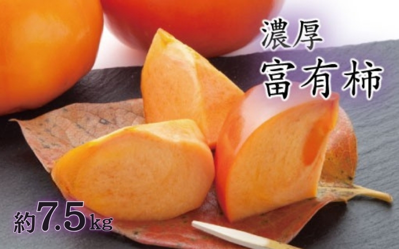 【秋の美味】【和歌山ブランド】濃厚!富有柿　秀品　L～3Lサイズ (約7.5kg入り)【ard014E】