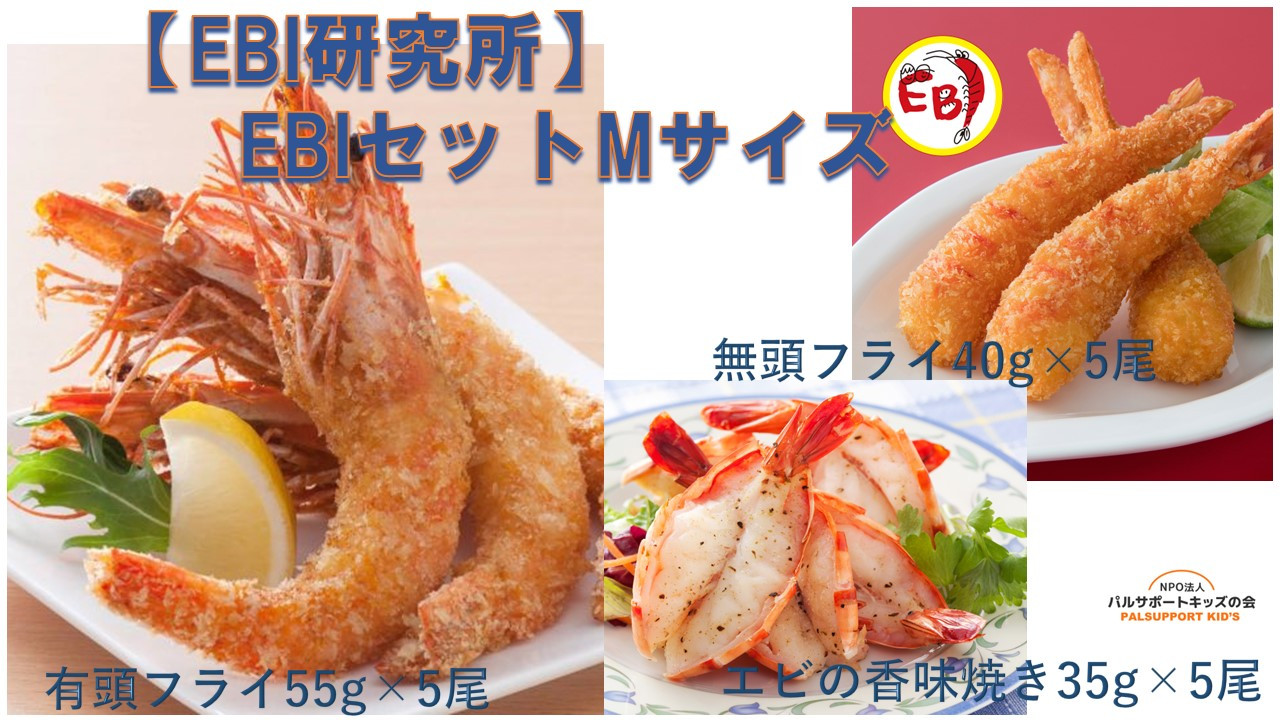 
【EBI研究所】EBIセットMサイズ（有頭えびフライ、無頭えびフライ、エビの香味焼き）
