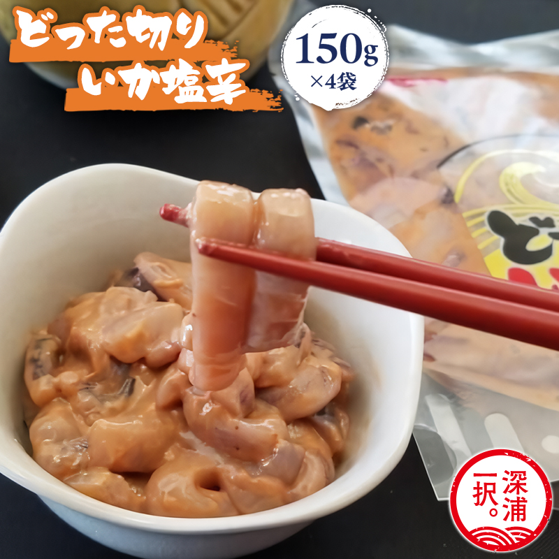 どった切りいか塩辛 150g×4袋 計600g