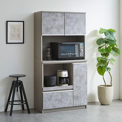 ふるさと納税 大川市 食器棚・レンジ台 ナポリ 幅89cm【カラー:白洛】 |  | 01