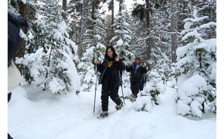 【ペア】 北海道十勝 オンネトースノーシュートレッキング 体験ツアー 《足寄町》 【Slow Travel HOKKAIDO】　北海道旅行 体験 アウトドア スノーシュー カフェ 雪遊び 旅行 オンネ