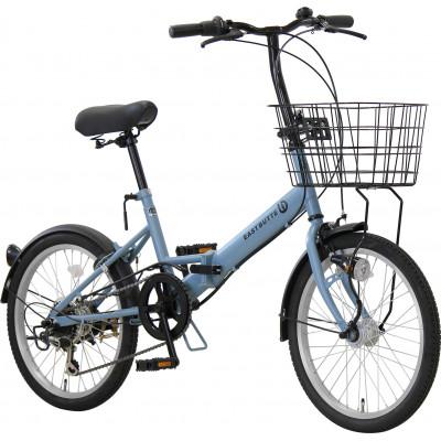 ふるさと納税 四日市市 オリタタミ自転車20型6段変速　LEDオートライト　マットブルーグレー |  | 01