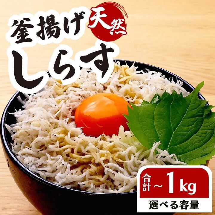 【ふるさと納税】 釜揚げしらす 250g 2 ～ 4 パック 計 500g ～ 1kg 国産 しらす シラス 魚 魚介 新鮮 釜揚げ 冷凍 冷凍しらす 送料無料 お中元 お歳暮 ギフト プレゼント しらす丼 ご自宅用 家庭用 お手軽 静岡県 牧之原市 坂口産業株式会社