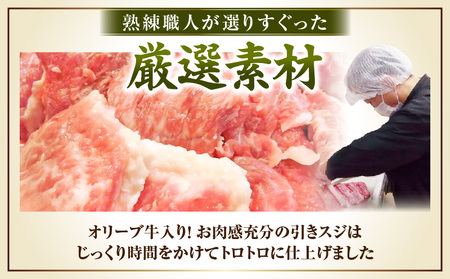 オリーブ牛入り 牛すじビーフシチュー　200g×3食セット　(総重量600g)| 牛肉 牛すじ 湯煎 オリーブ牛 香川県 三木町 国産 カット 国産牛 冷凍 家庭用 夕食 簡単調理 すじ煮込み プレゼ