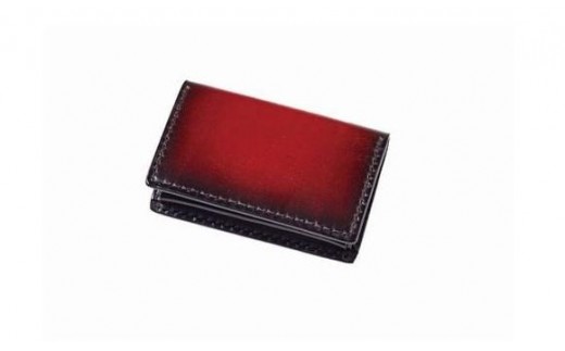jaCHRO BUSINESS CARD CASE （赤） | カードケース ビジネス 皮 革 漆 育てる 長野県 塩尻市
