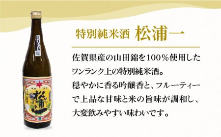 【The SAGA認定酒飲みくらべ】「松浦一」純米酒セット（720ml×3本）【大串酒店】[HAK009]日本酒 純米酒 特別純米酒 四合瓶